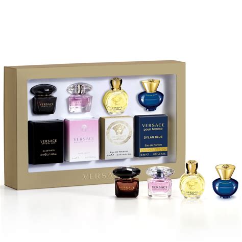 versace damenparfum miniaturen set|Versace 5 piece mini set.